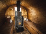 Inside sauna